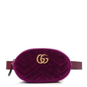 Gucci Velvet Matelasse Gg Marmont Belt #230896G73B